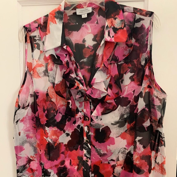 Ladies Tahari Ruffled Blouse - Picture 2 of 11